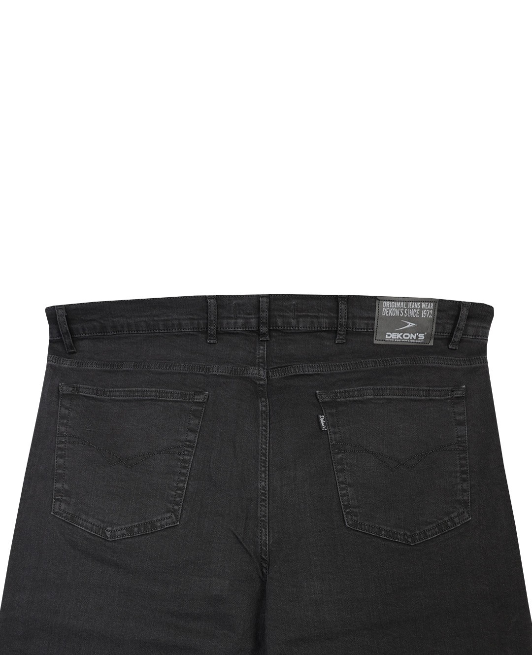 Büyük Beden Likralı Kot Pantolon Dekons 506 Black+Black