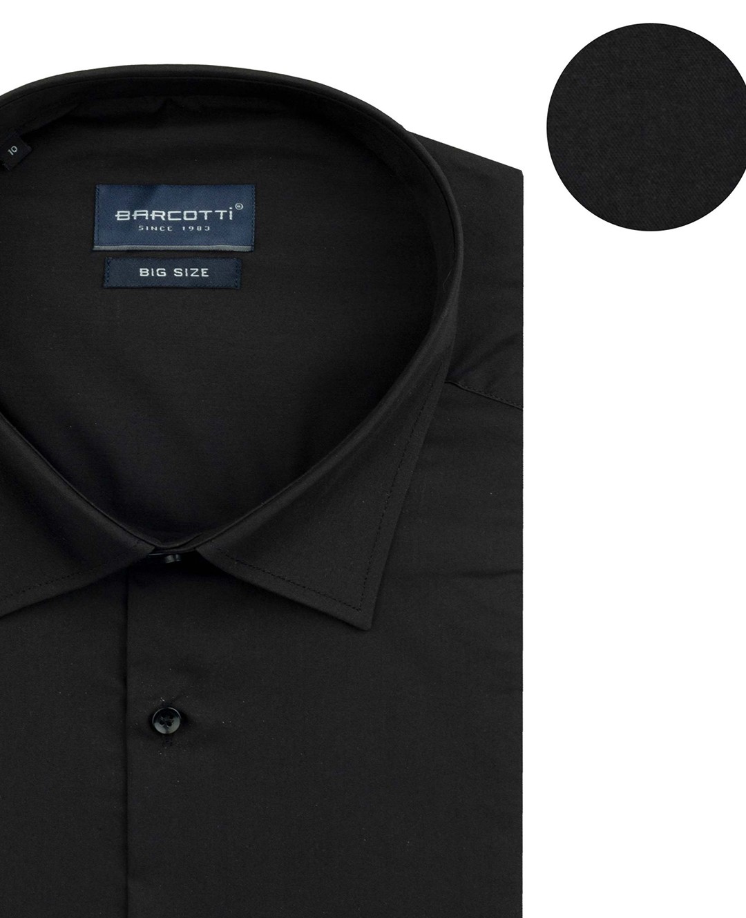 Kısa Kollu Süper Size Klasik Gömlek 10XL-11XL-12XL - Siyah