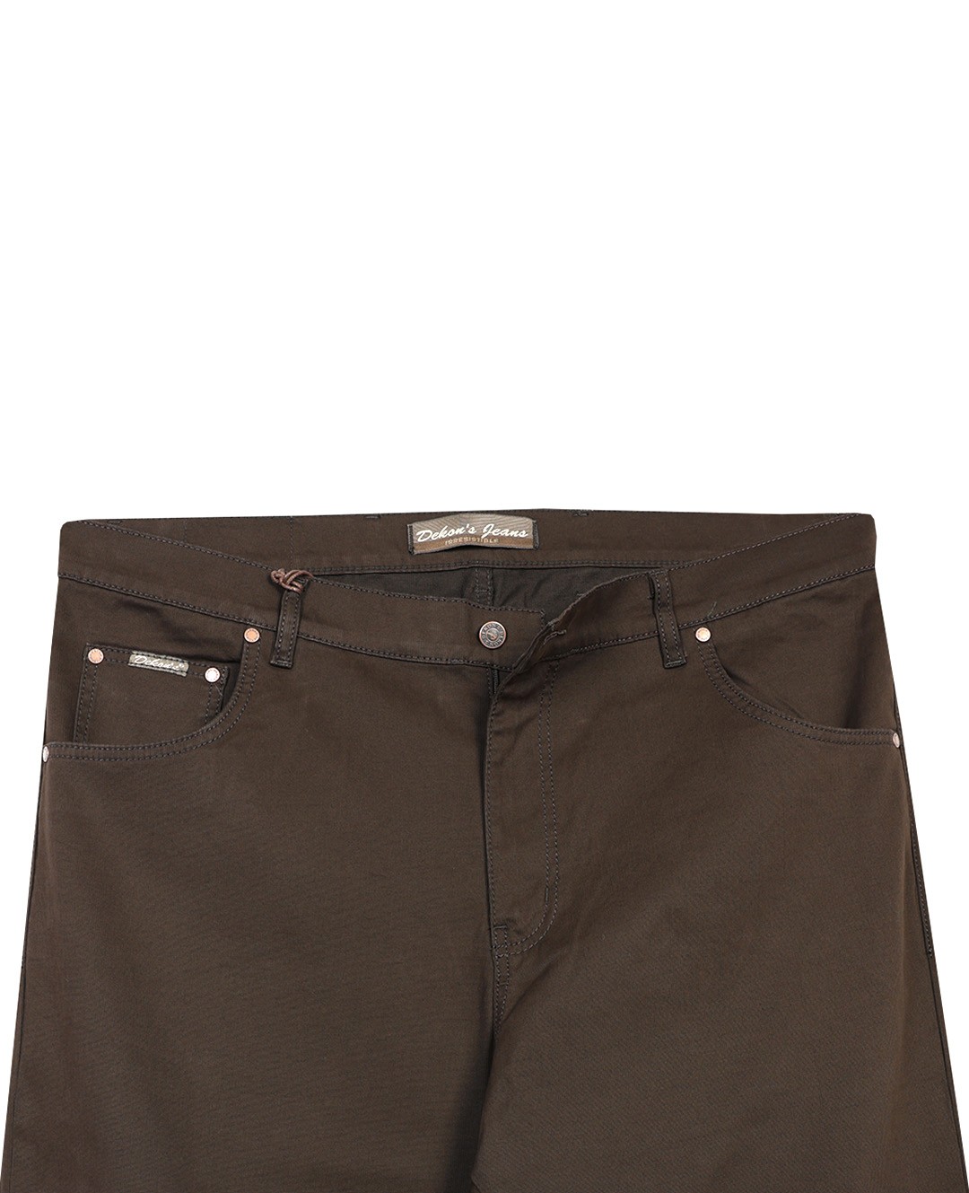 Büyük Beden Gabardin Pantolon 506 Cord - Kahverengi