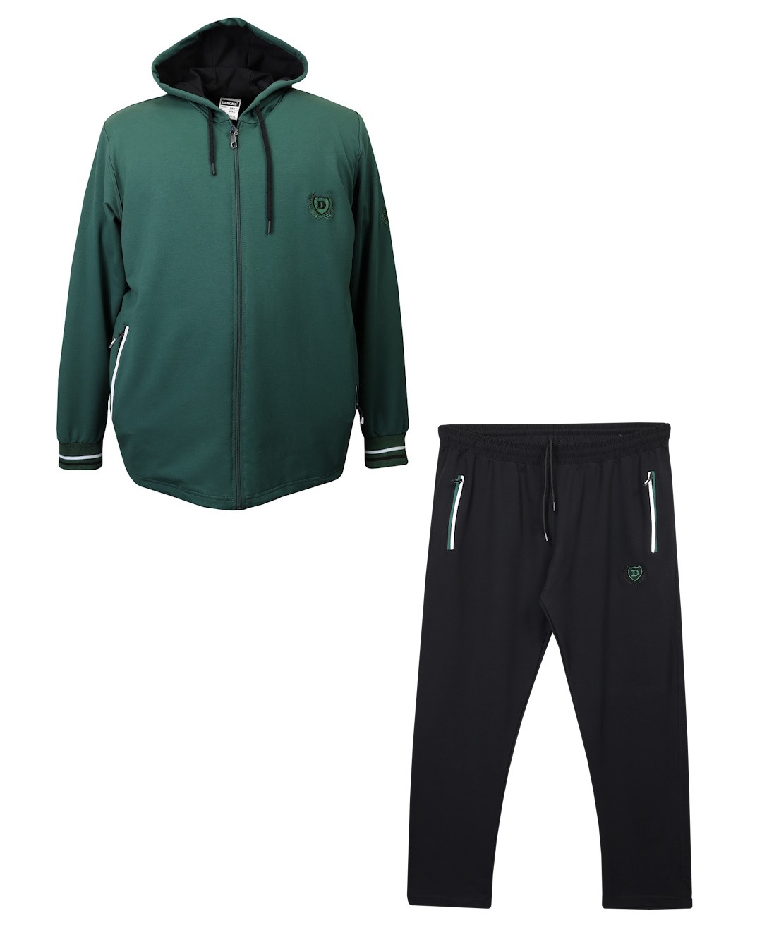 Hooded Plus Size Tracksuit Set Dekons Green