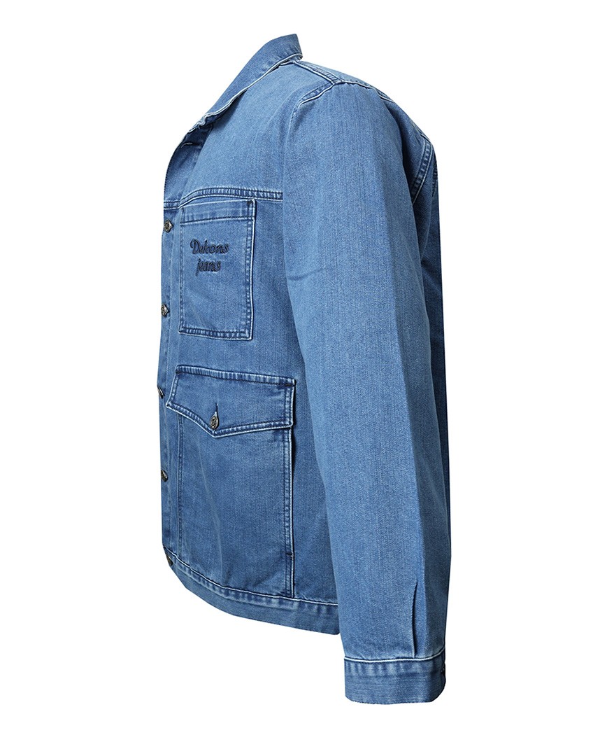 Plus Size Denim Jacket Dekons Symbol Blue