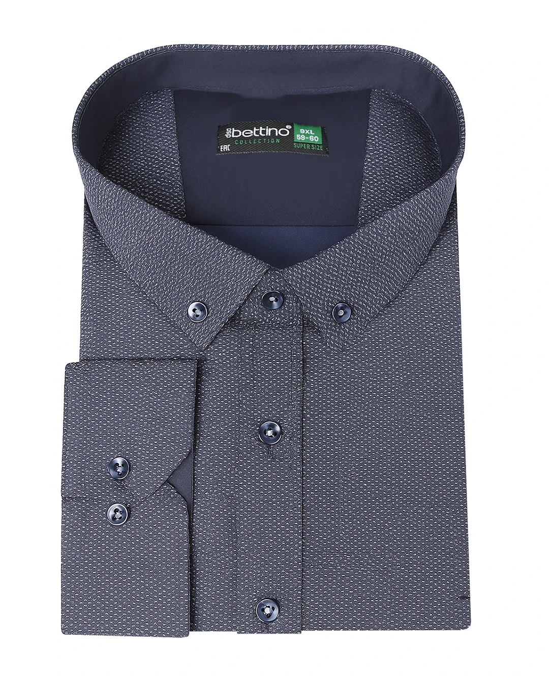 Likralı Süper Size Gömlek Düğme Yaka Uzun Kol