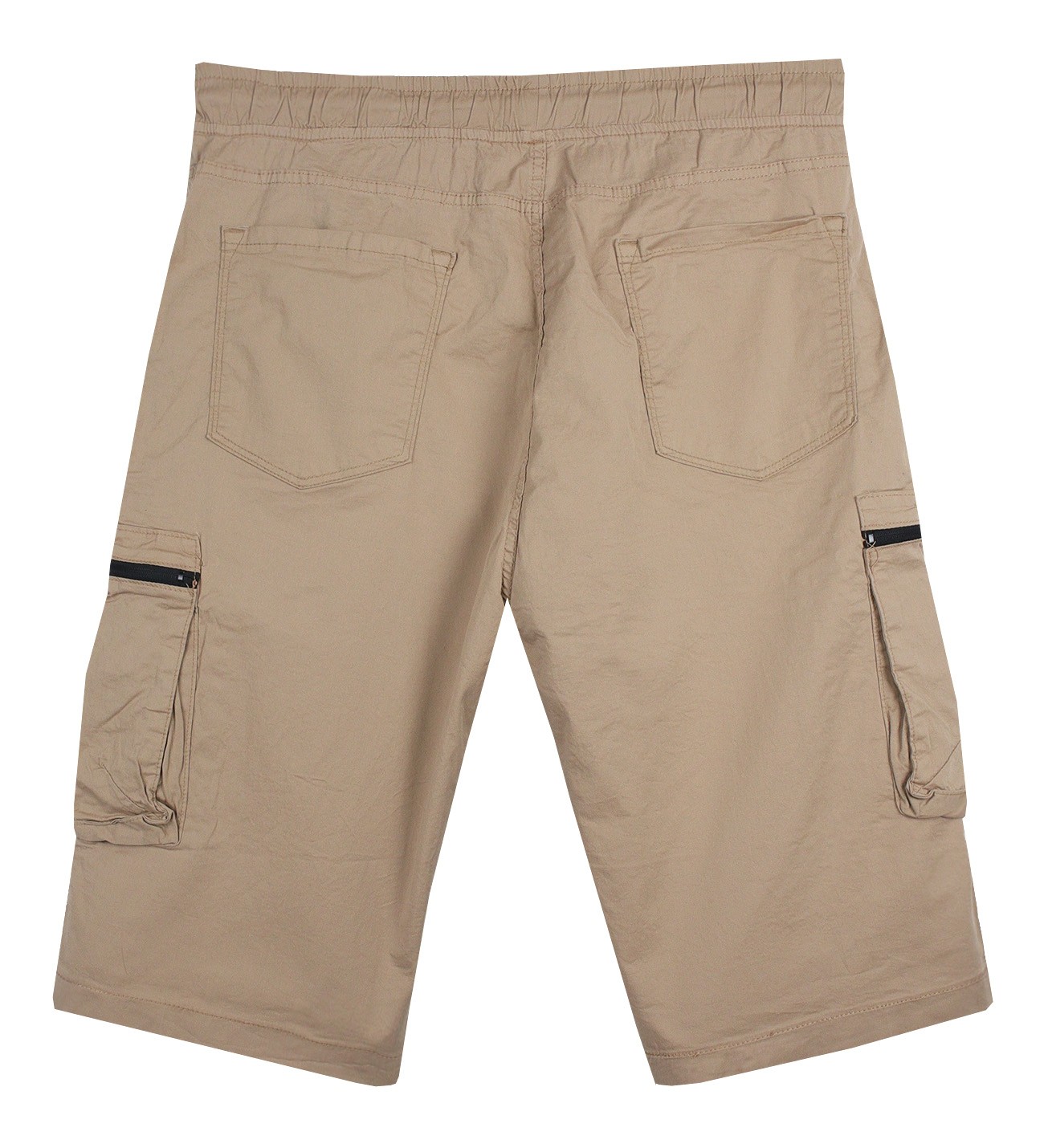 Plus Size Gabardine Shorts with Cargo Pockets