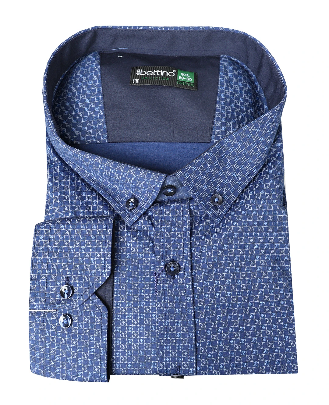 Likralı Süper Size Gömlek Düğme Yaka Uzun Kol