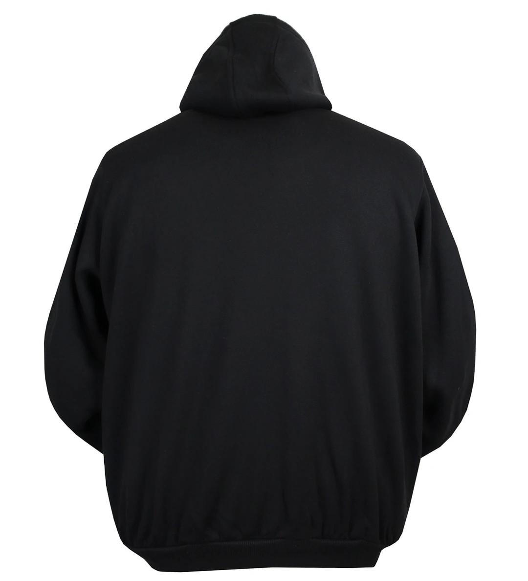 Süper Size Fermuarlı 3 İplik Sweatshirt 11XL-12XL-13XL - Siyah