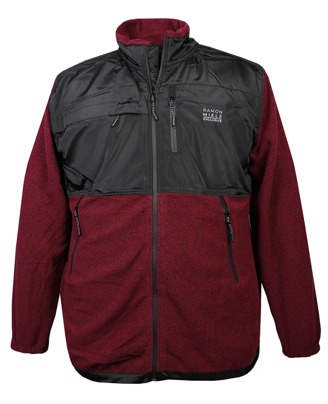 Dik Yaka Parçalı Polar Sweat