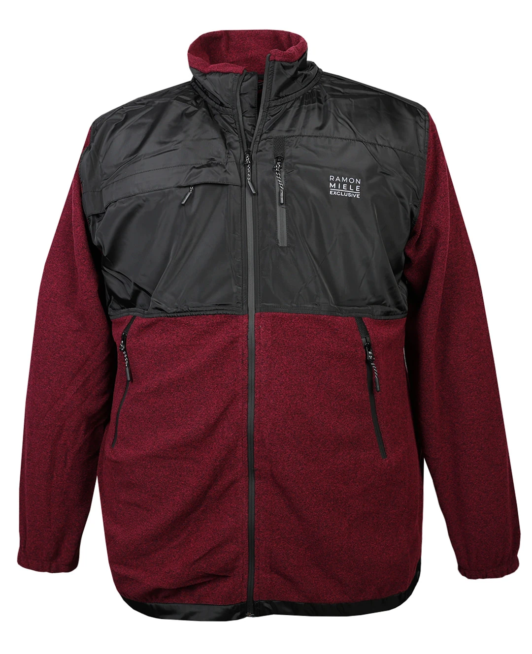 Dik Yaka Parçalı Polar Sweat