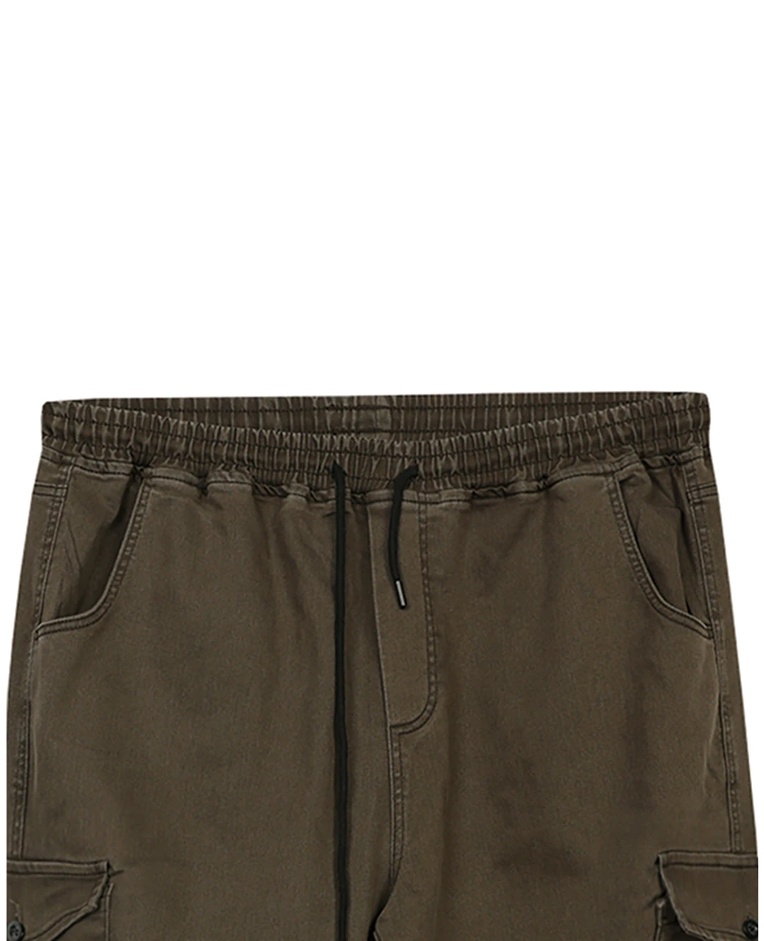 Kışlık Büyük Beden Jogger Kot Pantolon Paça Lastikli - Koyu Toprak