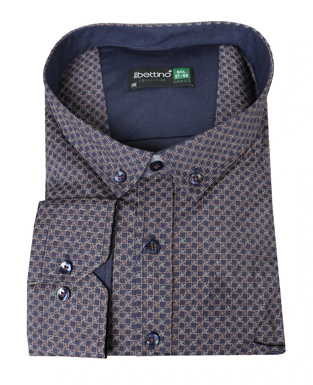 Likralı Süper Size Gömlek Düğme Yaka Uzun Kol