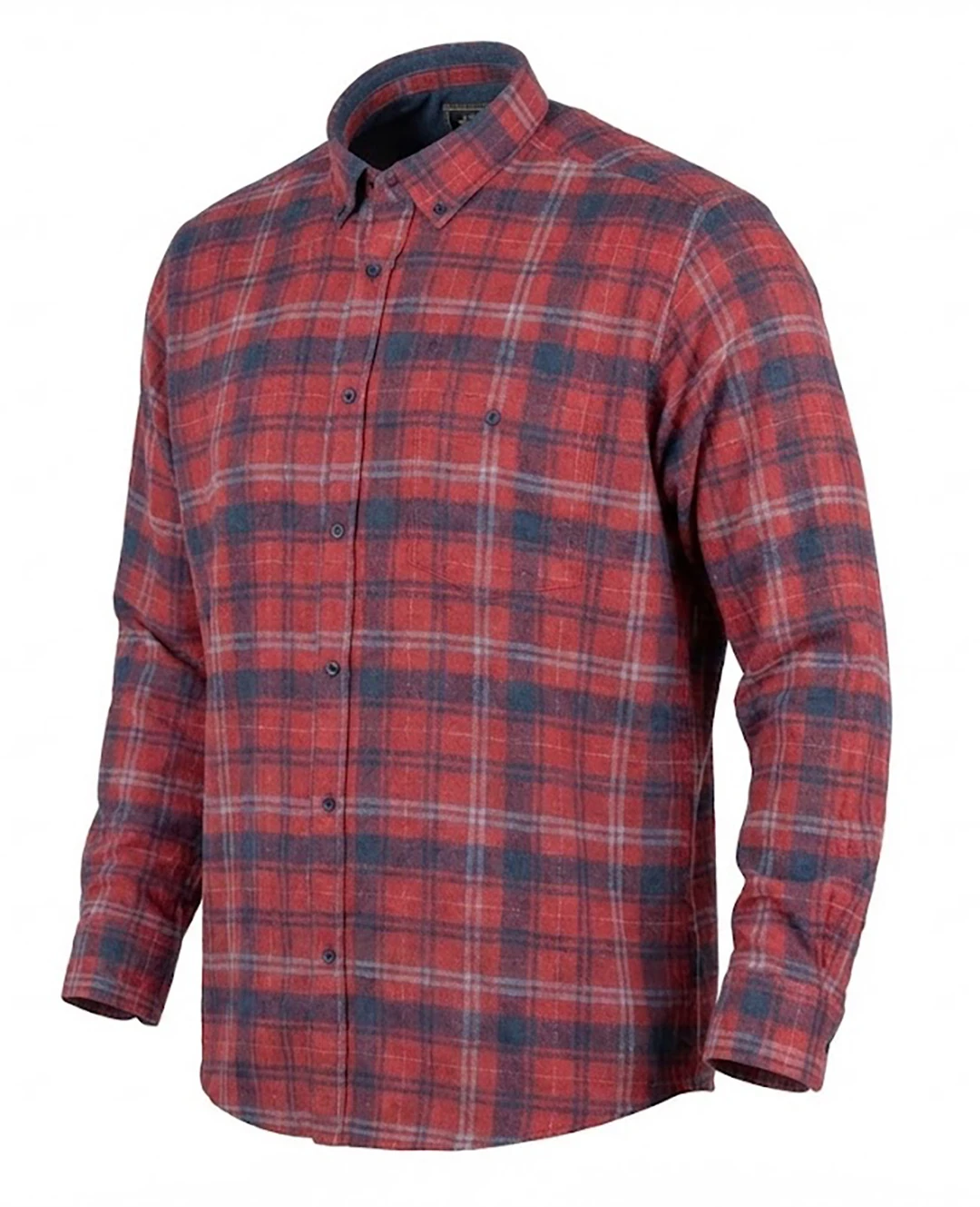 Büyük Beden Pamuklu Ekose Gömlek Düğme Yaka