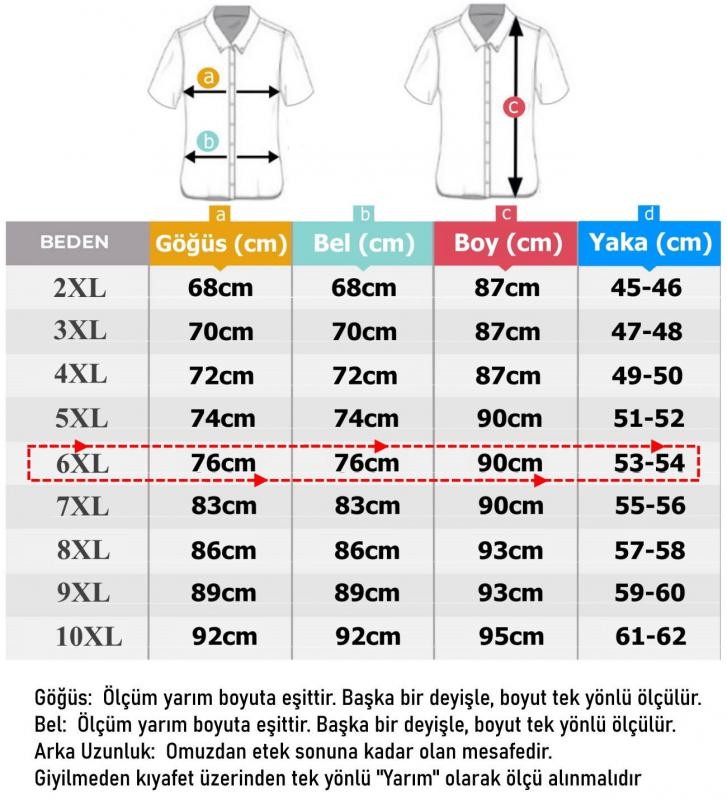 Büyük Beden Erkek Gömlek Likralı Kısa Kol