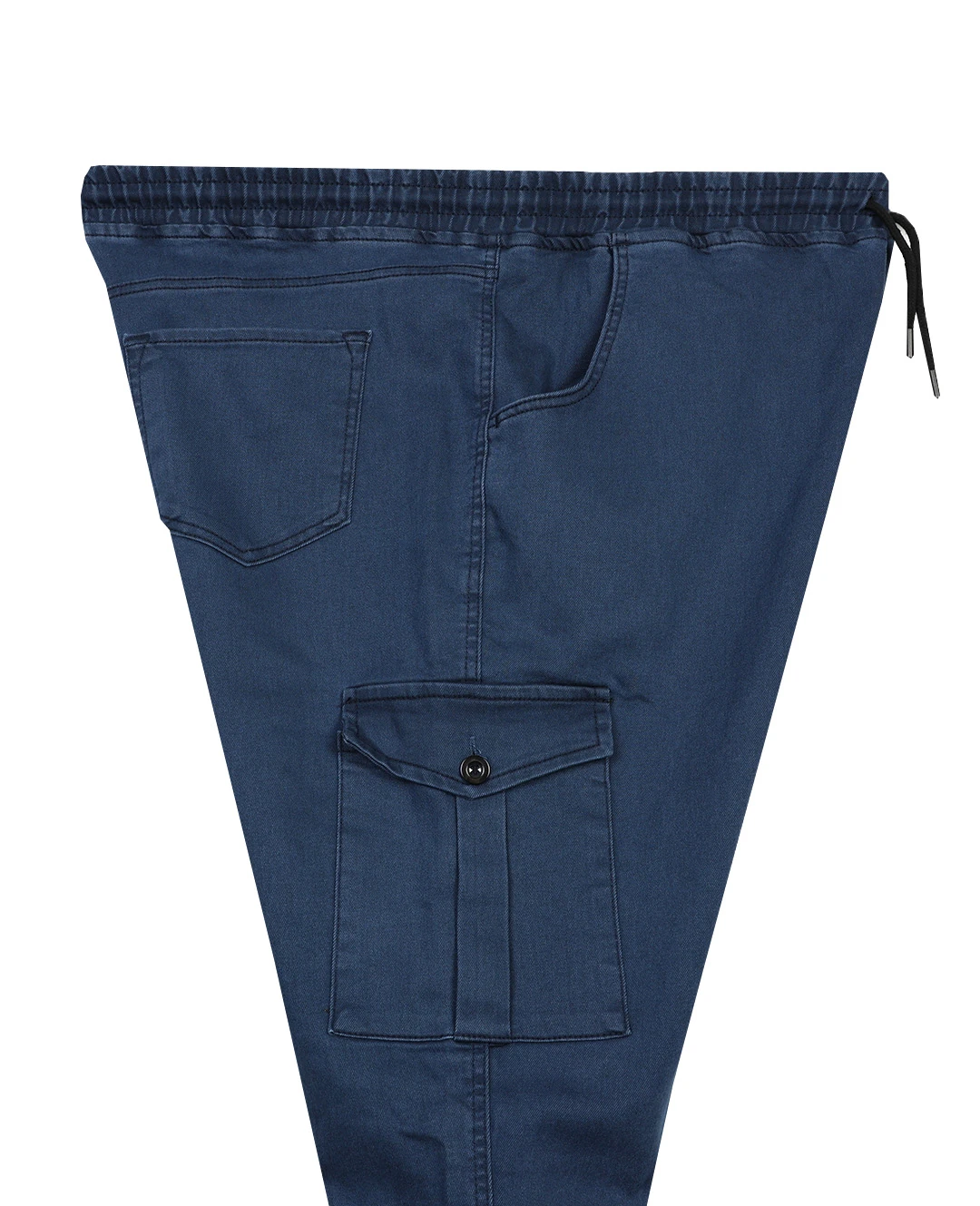 Kışlık Büyük Beden Jogger Kot Pantolon Paça Lastikli - Karol Mavi