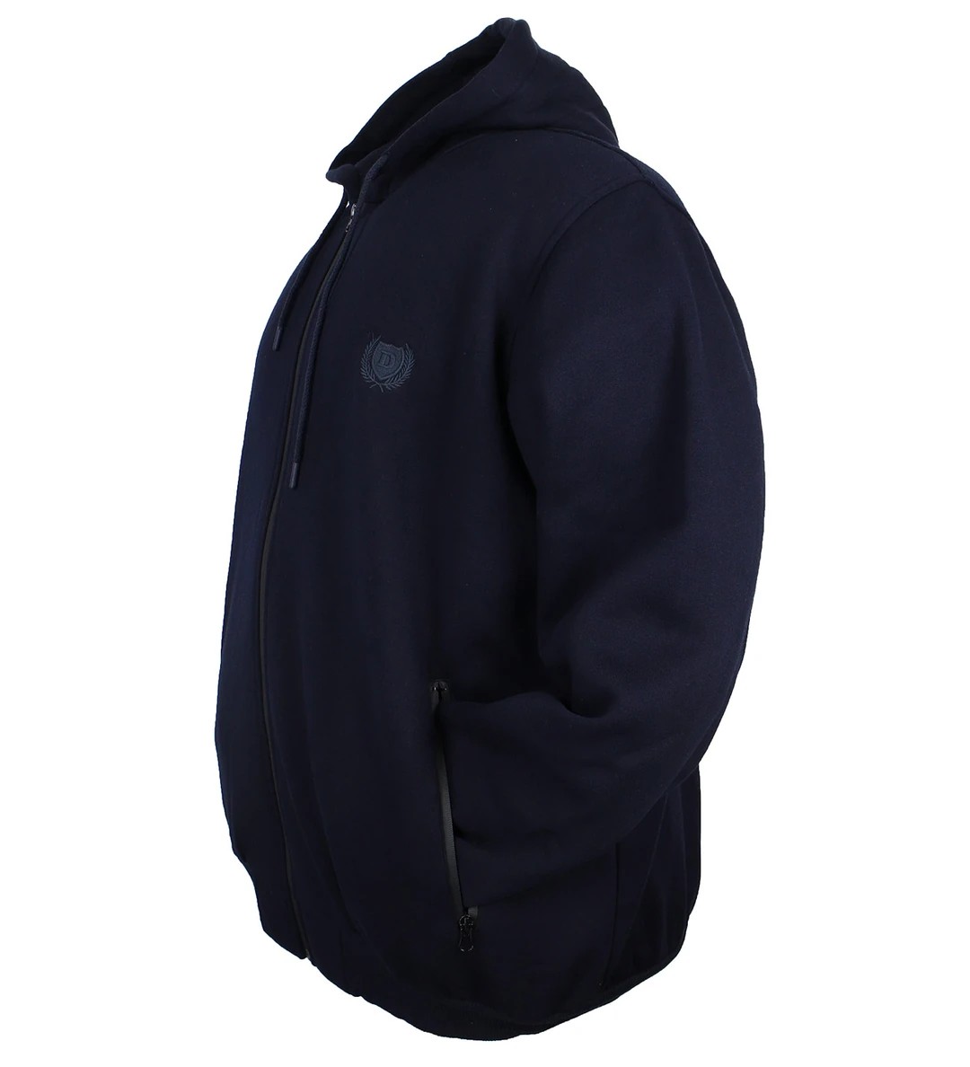 Süper Size Fermuarlı 3 İplik Sweatshirt 11XL-12XL-13XL - Lacivert