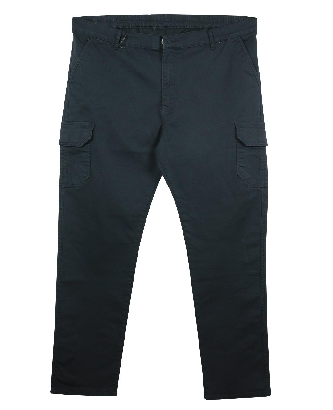 Winter Cargo Pockets Plus Size Gabardine Pants Black