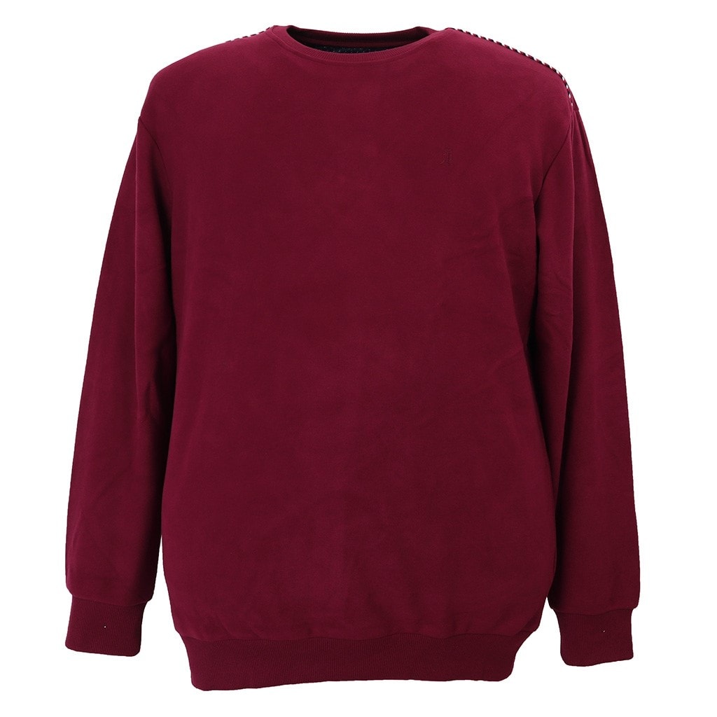 Büyük Beden Bisiklet Yaka Selanik Kazak - Bordo