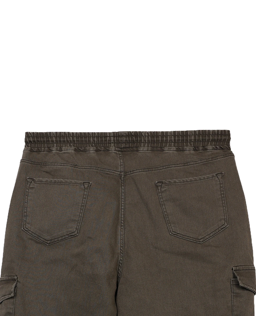 Kışlık Büyük Beden Jogger Kot Pantolon Paça Lastikli - Koyu Toprak