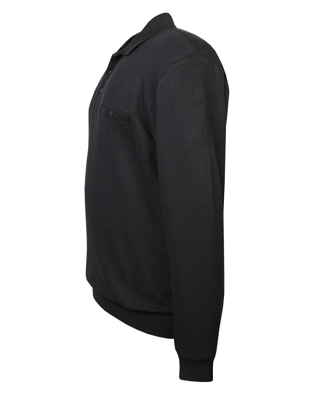 Cepli Büyük Beden Polo Yaka Selanik Sweatshirt
