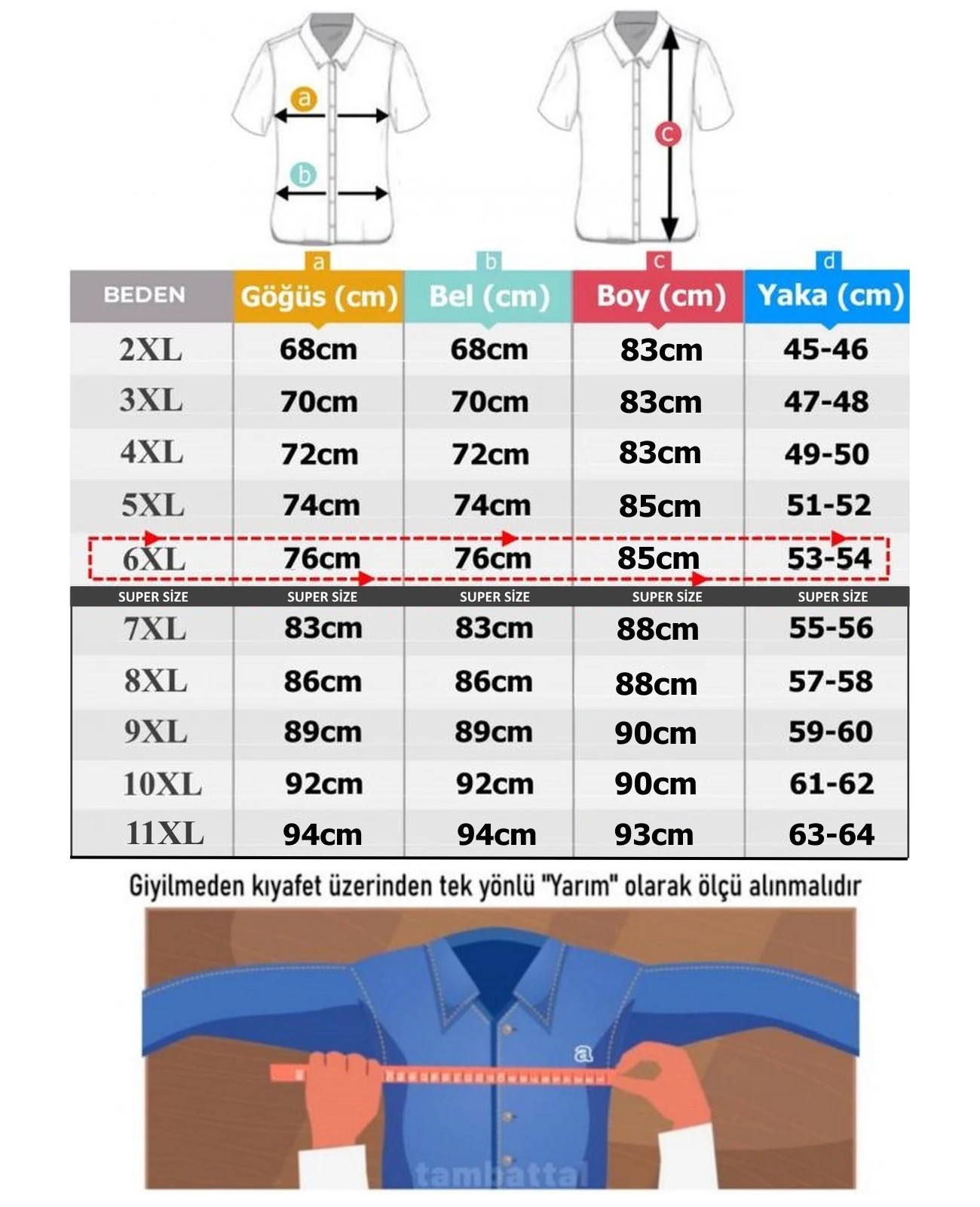 Büyük Beden Likralı Uzun Kol Gömlek 3XL-11XL