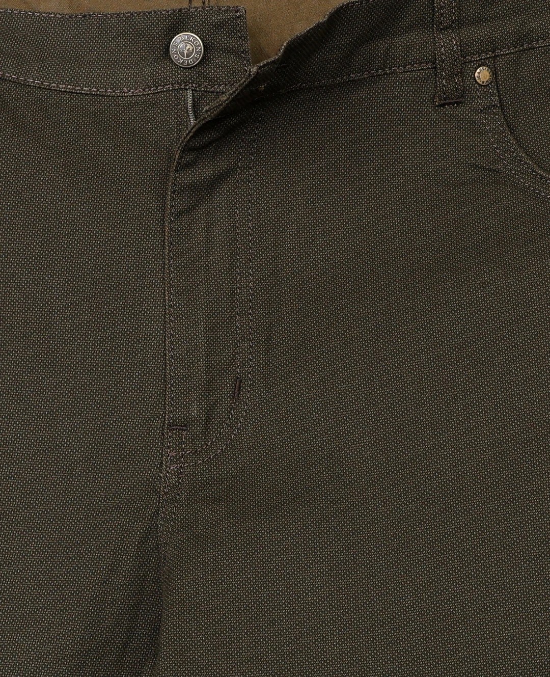 Büyük Beden Gabardin Pantolon 506 Baskılı Kahve