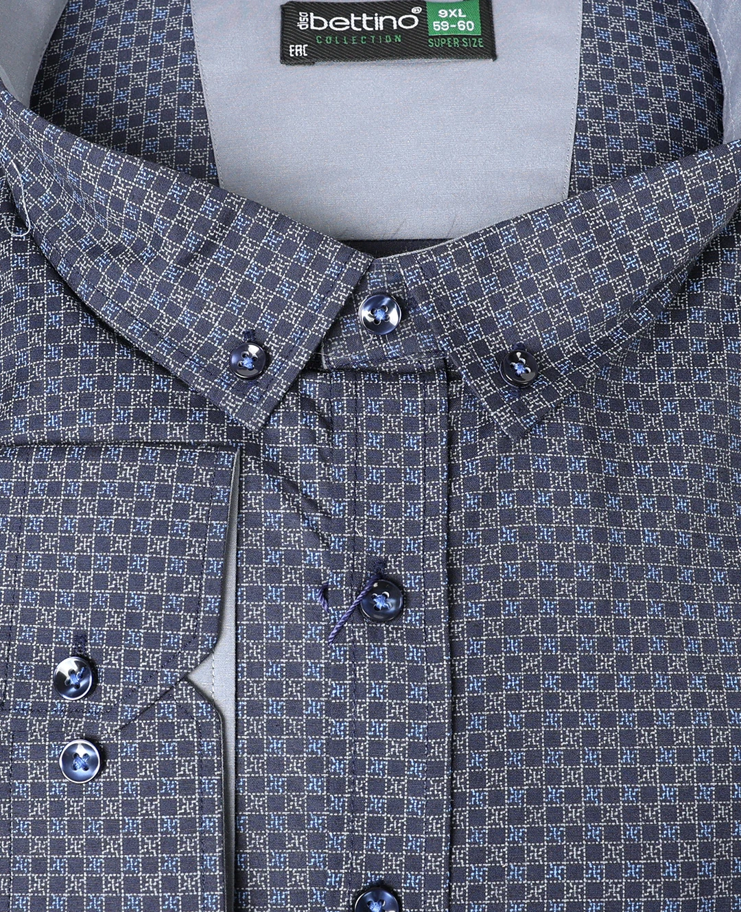 Likralı Süper Size Gömlek Düğme Yaka Uzun Kol