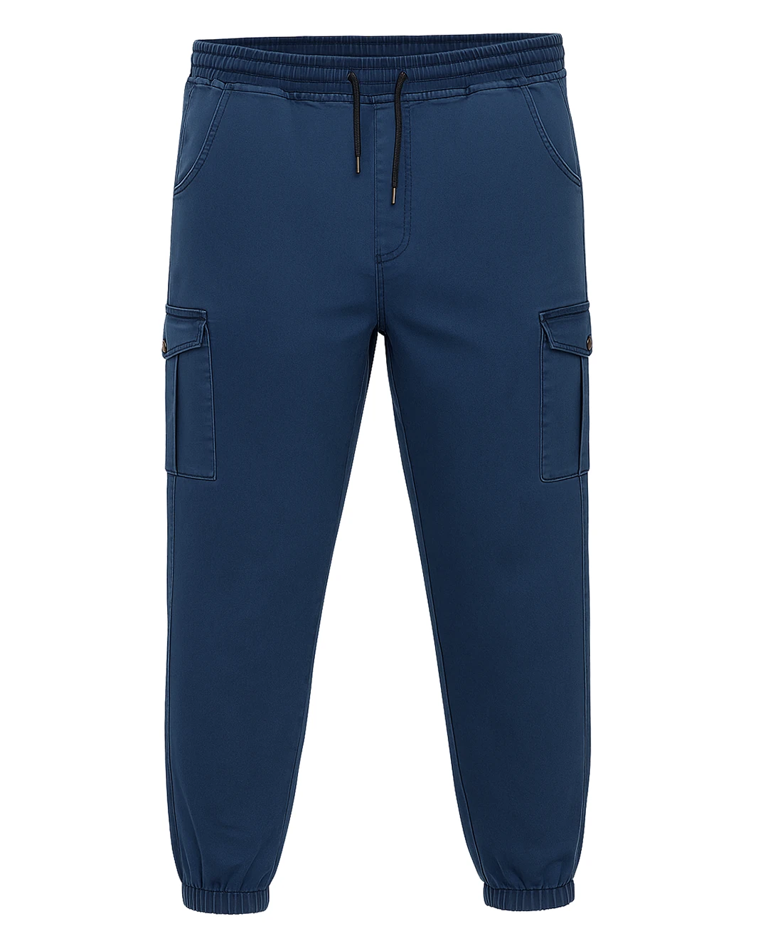 Kışlık Büyük Beden Jogger Kot Pantolon Paça Lastikli - Karol Mavi