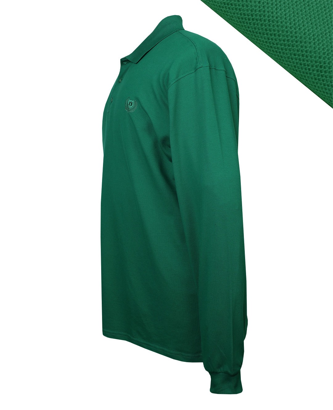 Büyük Beden Lacos Pike Polo Yaka Sweatshirt - Yeşil