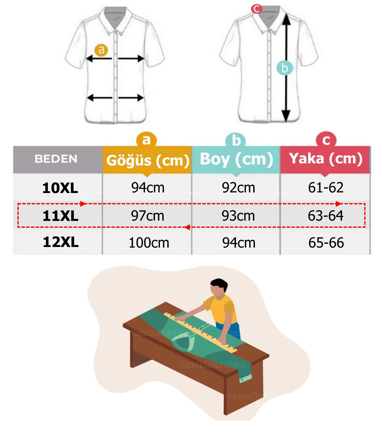 Süper Büyük Beden Klasik Gömlek 10XL-11XL-12XL