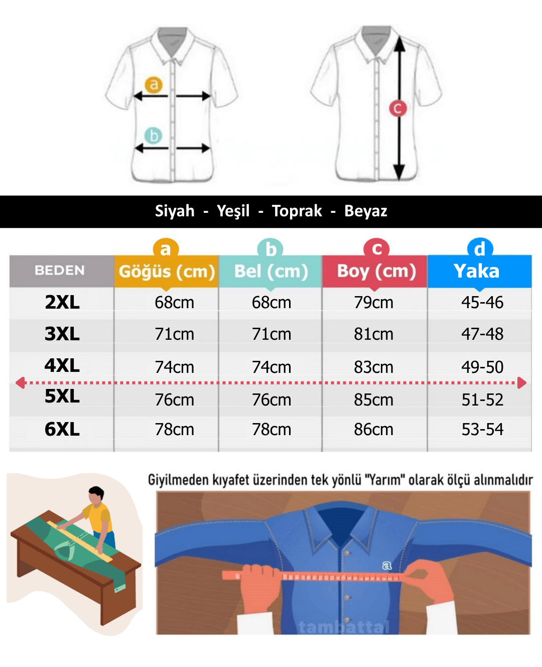 Büyük Beden Likralı Kot Gömlek Düğme Yaka Kısa Kol - Yeşil