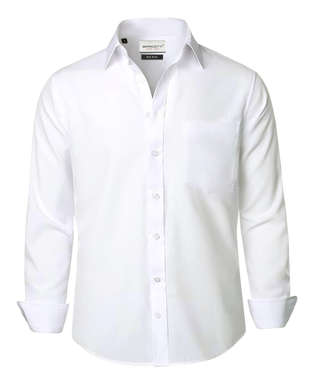 Süper Size  Klasik Gömlek Uzun Kol 10XL-11XL-12XL - Beyaz