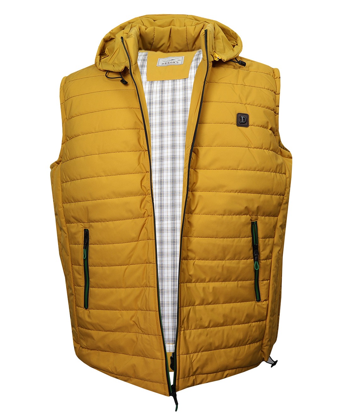 Plus Size Padded Sports Vest Dekons Yellow