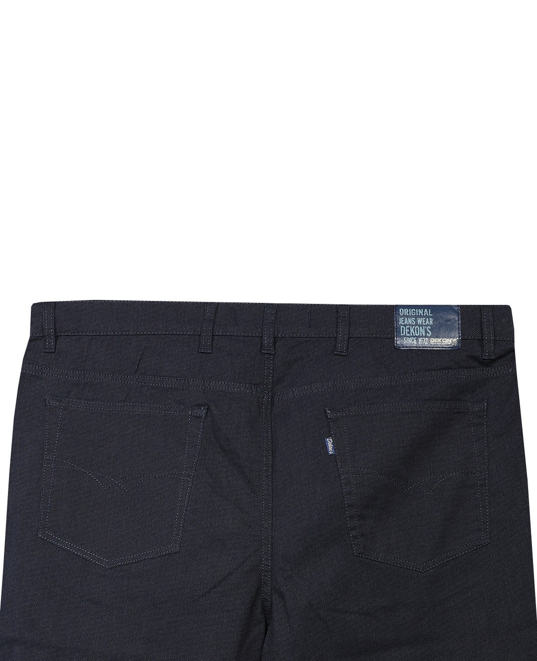 Büyük Beden Gabardin Pantolon Baskılı Düşük Bel - Lacivert