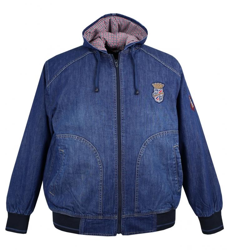 Men's Plus Size Hooded Denim Jacket Astra