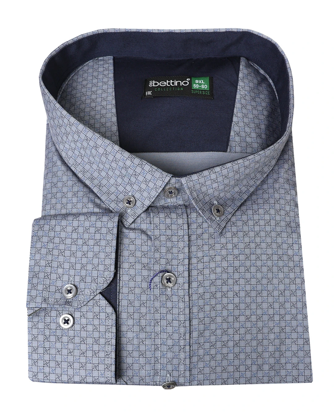 Likralı Süper Size Gömlek Düğme Yaka Uzun Kol