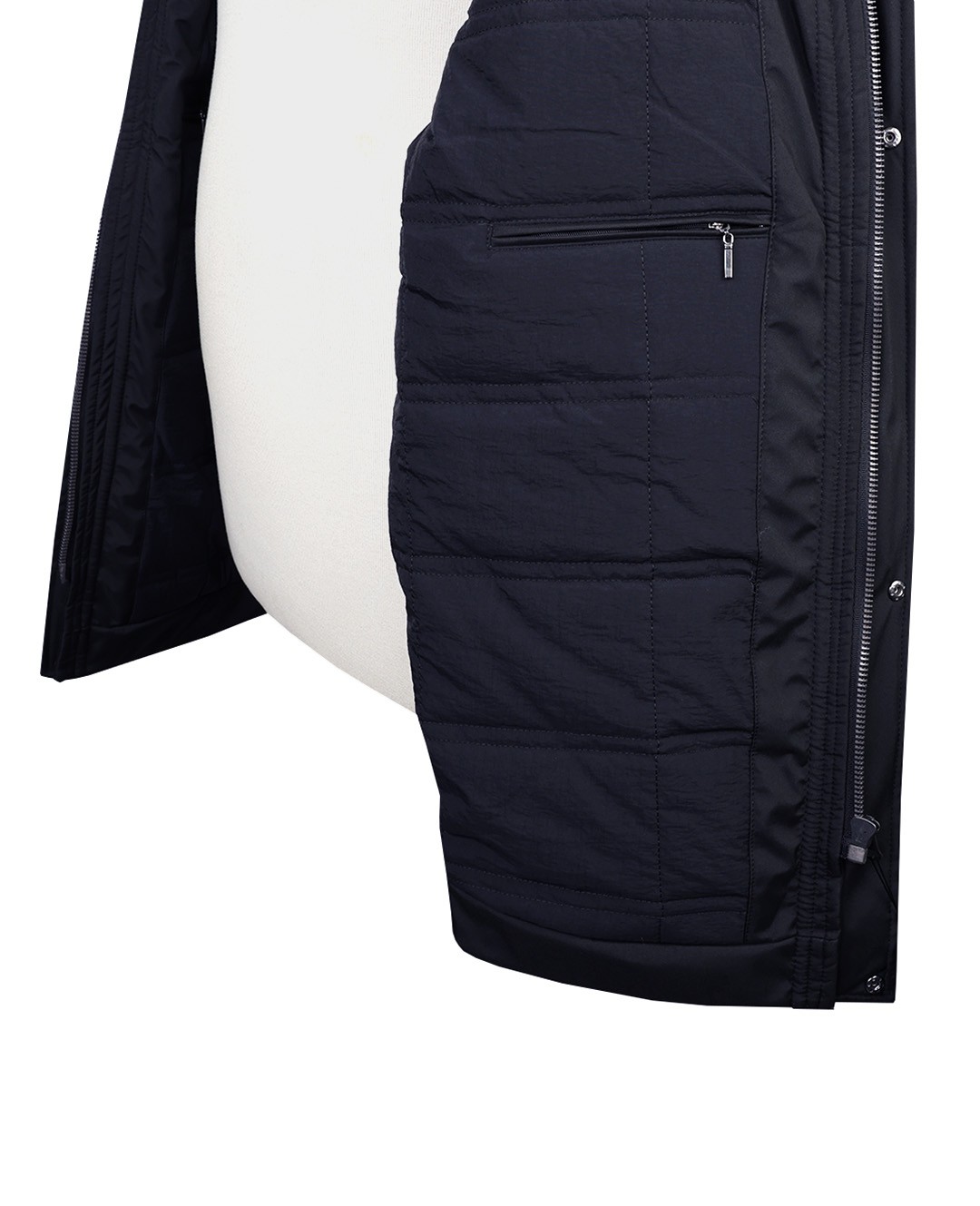 Büyük Beden Astarlı Softshell Mont - Lacivert