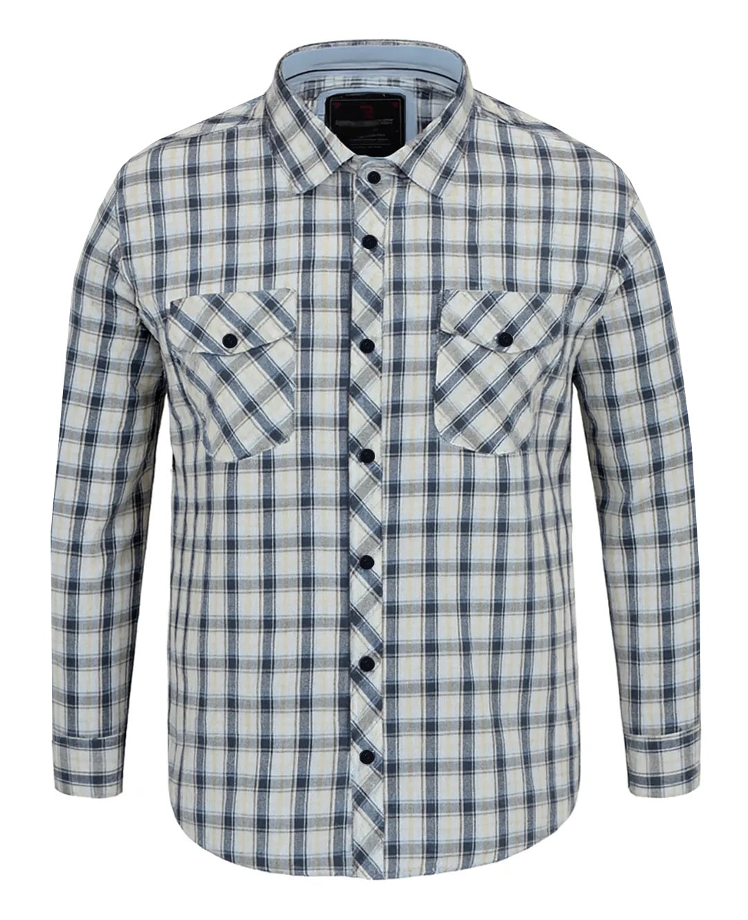 Büyük Beden Pamuklu Flannel Gömlek Çift Cepli