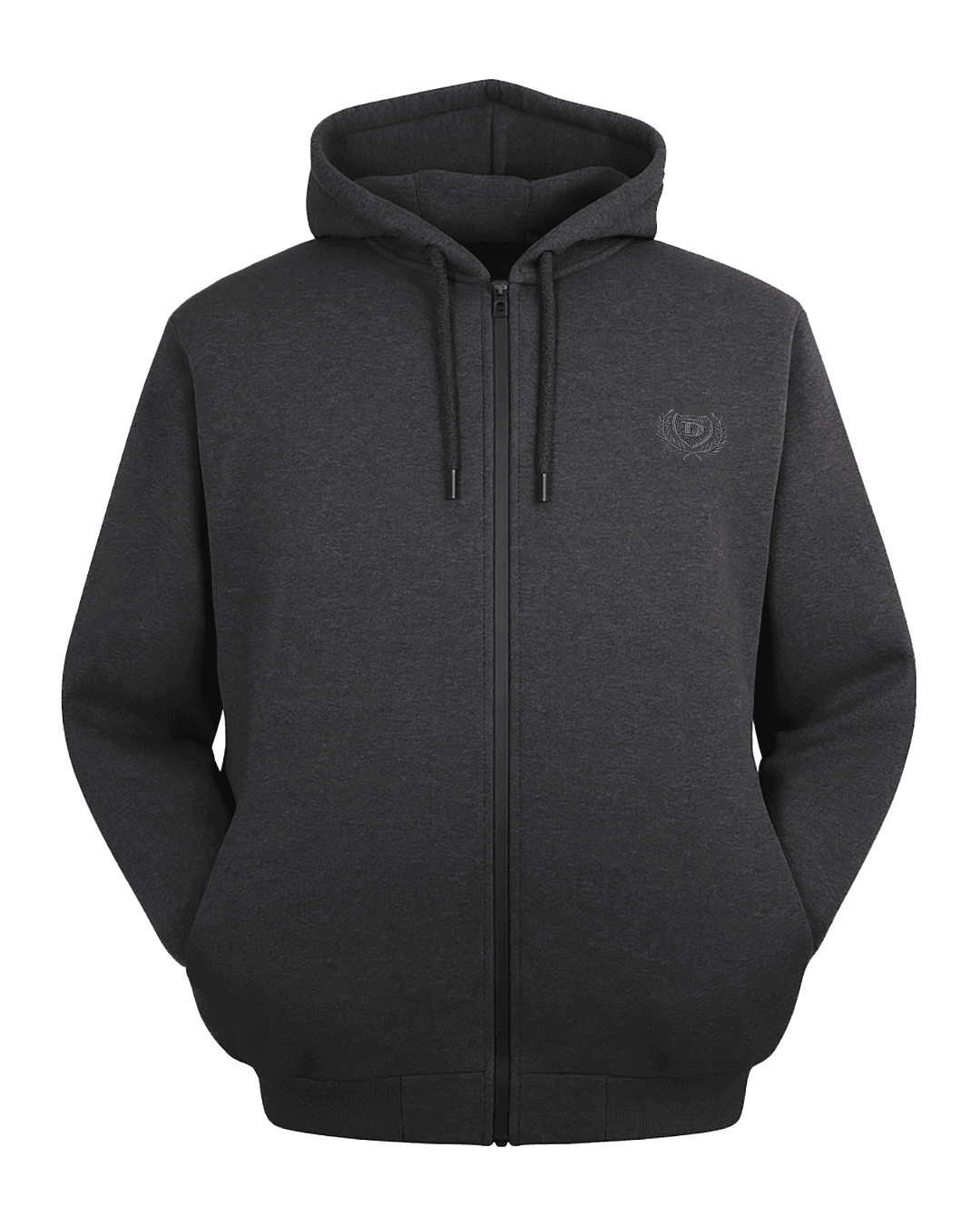 Büyük Beden Fermuarlı 3 İplik Sweatshirt (Ekstra Geniş) - Antrasit