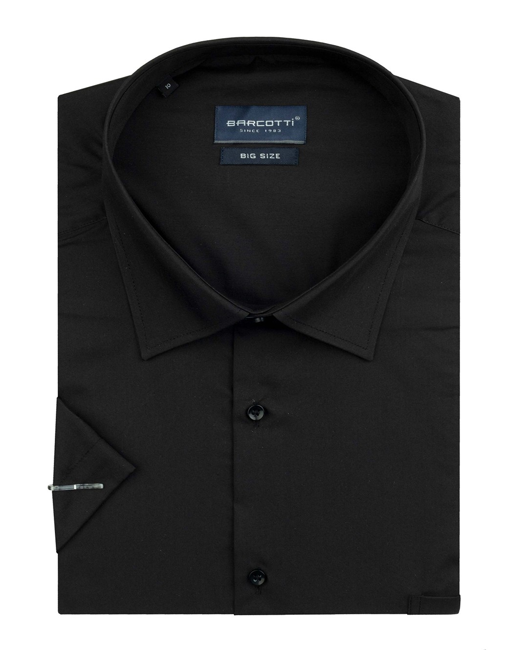 Kısa Kollu Süper Size Klasik Gömlek 10XL-11XL-12XL - Siyah