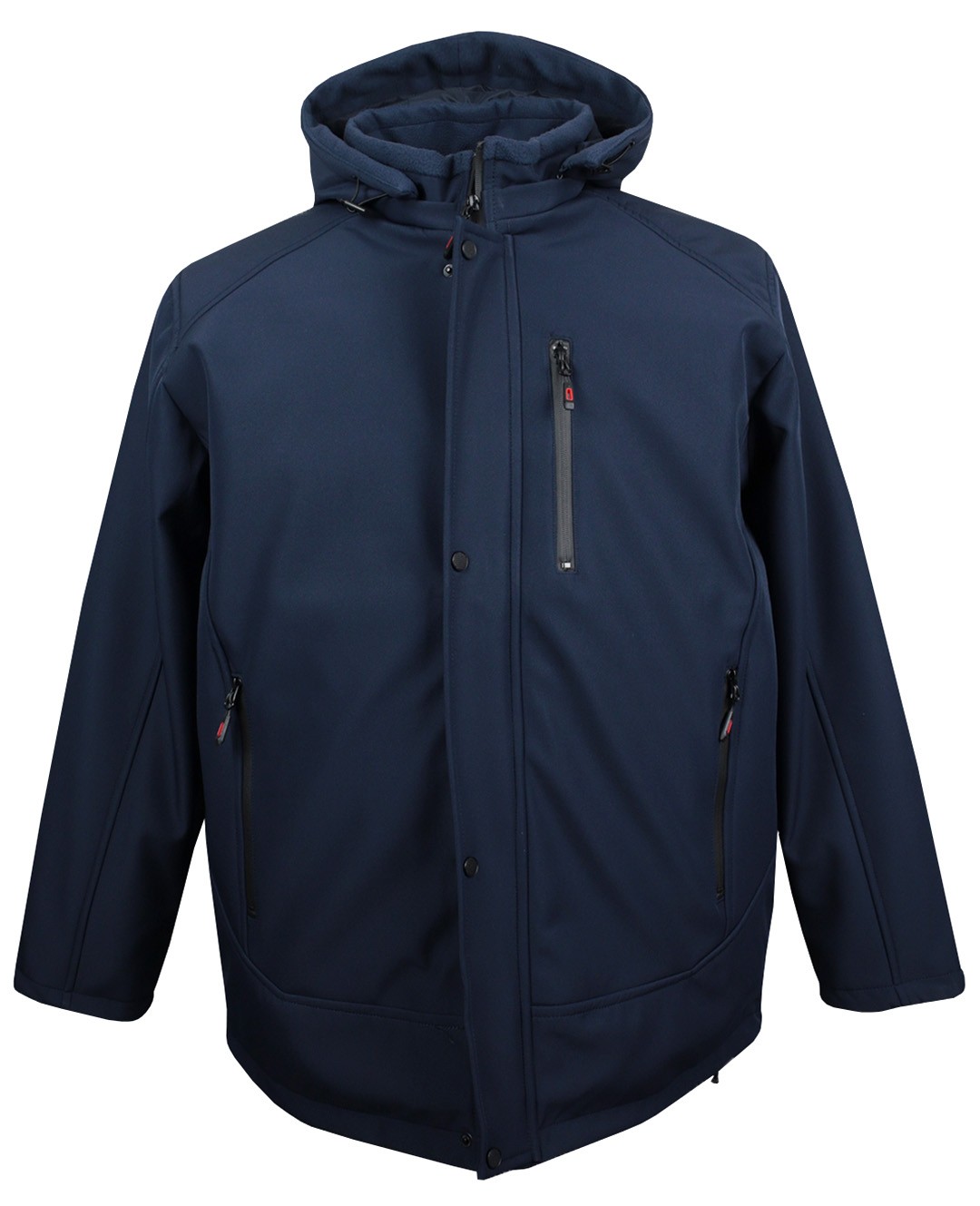 Plus Size Lined Softshell Coat Navy Blue