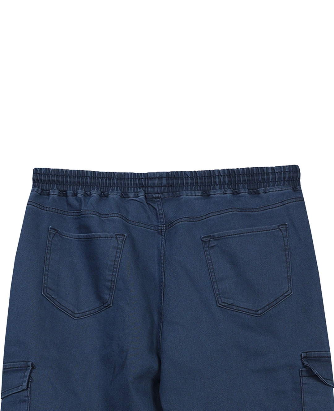 Kışlık Büyük Beden Jogger Kot Pantolon Paça Lastikli - Karol Mavi