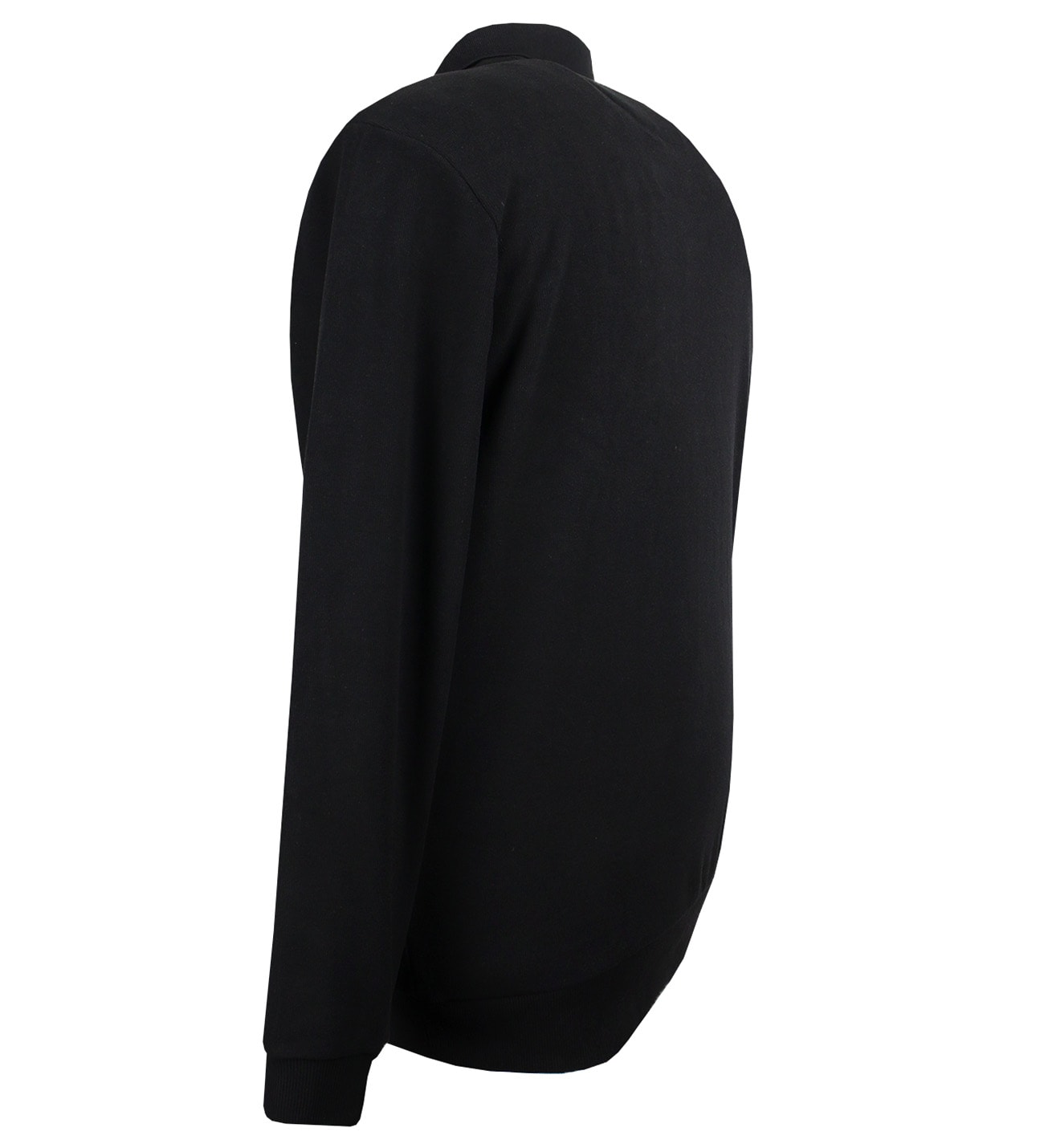 Büyük Beden Polo Yaka Selanik Kazak - Siyah