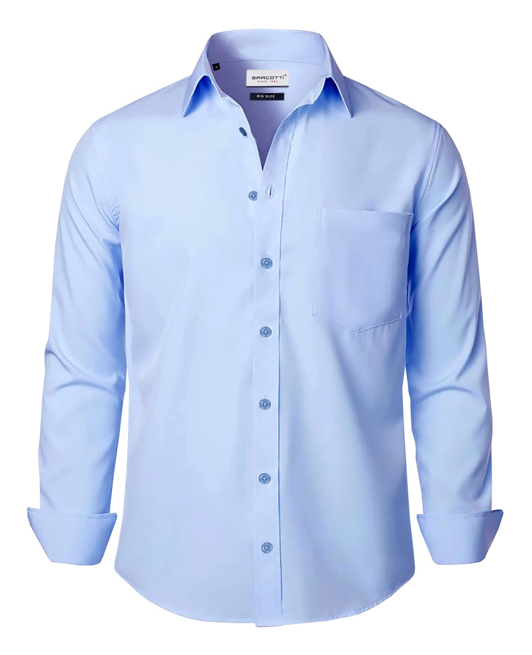 Süper Size  Klasik Gömlek Uzun Kol 10XL-11XL-12XL - Aqua Mavi