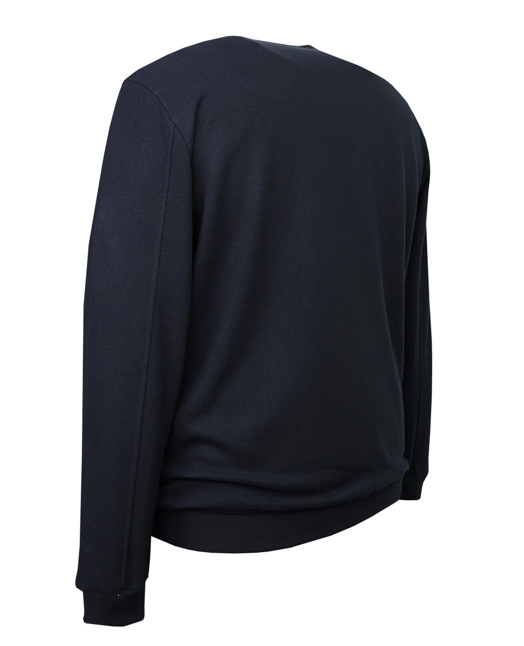 Büyük Beden Bisiklet Yaka Selanik Sweatshirt - Lacivert