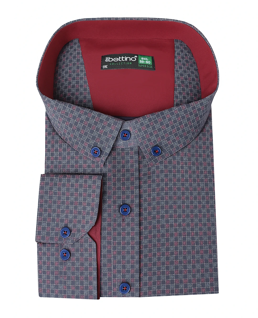 Likralı Süper Size Gömlek Düğme Yaka Uzun Kol