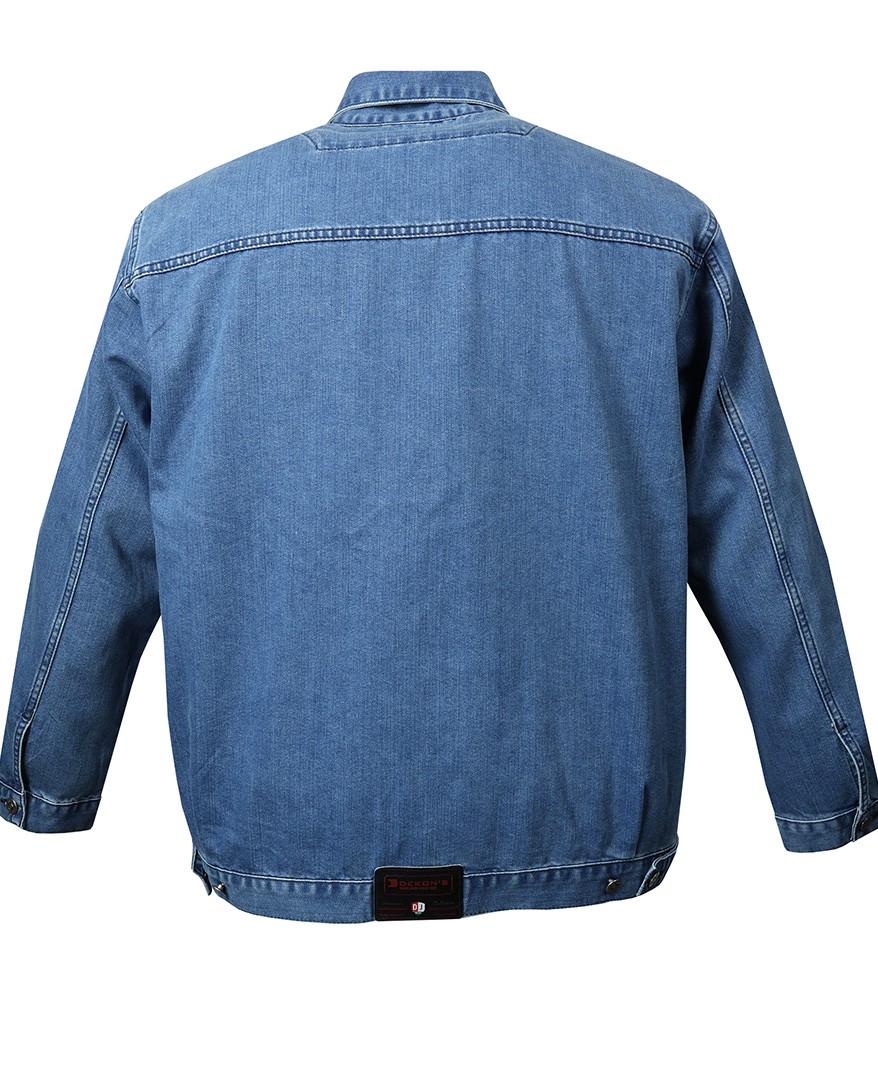 Plus Size Denim Jacket Dekons Symbol Blue