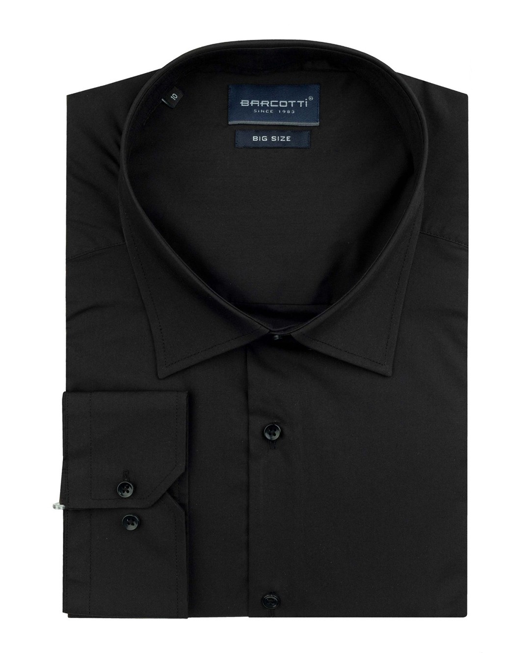 Süper Size  Klasik Gömlek Uzun Kol 10XL-11XL-12XL - Siyah