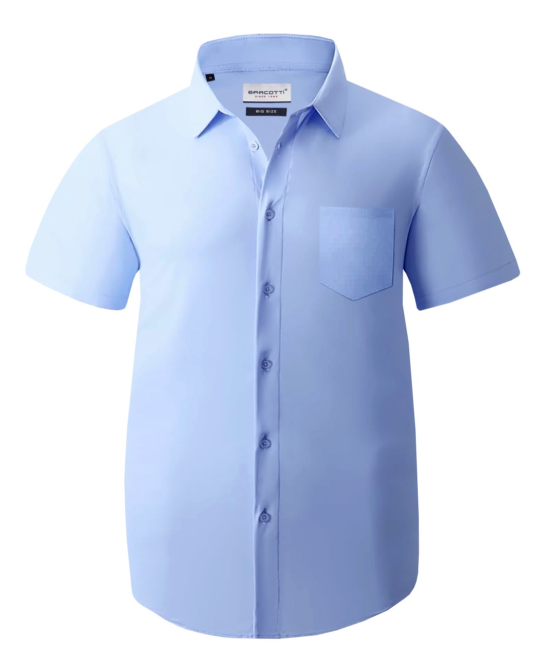 Kısa Kollu Süper Size Klasik Gömlek 10XL-11XL-12XL - Mavi