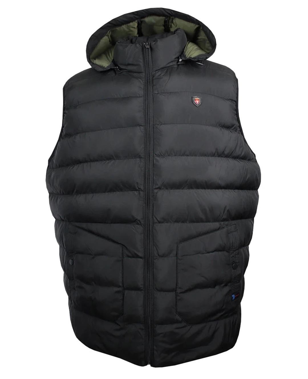 Super Size Padded Winter Vest Black 11XL-12XL-13XL