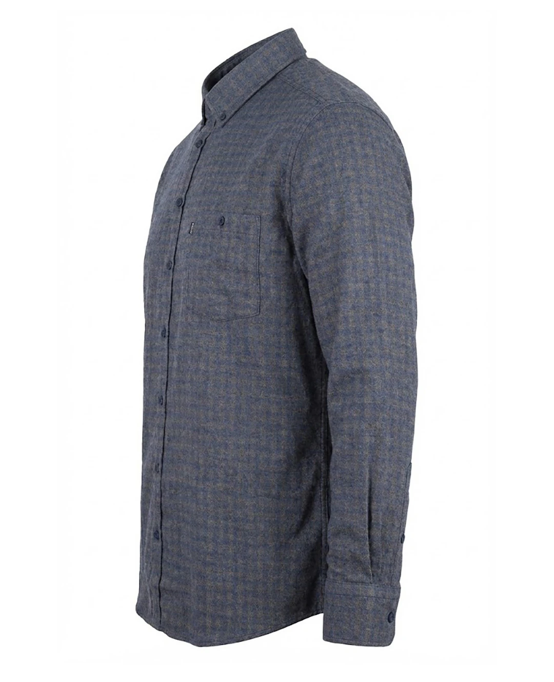 Büyük Beden Pamuklu Ekose Gömlek Düğme Yaka