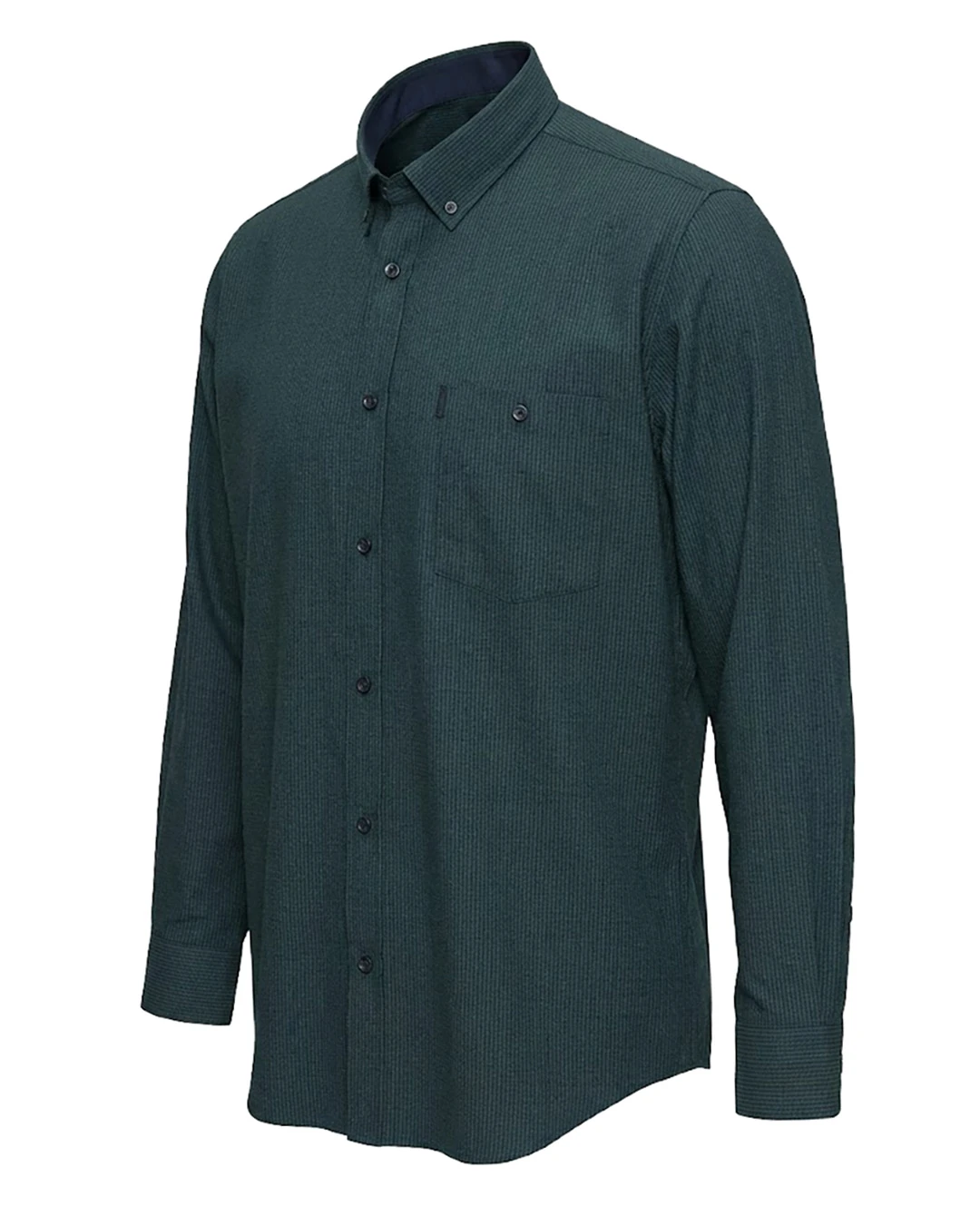 Büyük Beden Pamuklu Ekose Gömlek Düğme Yaka