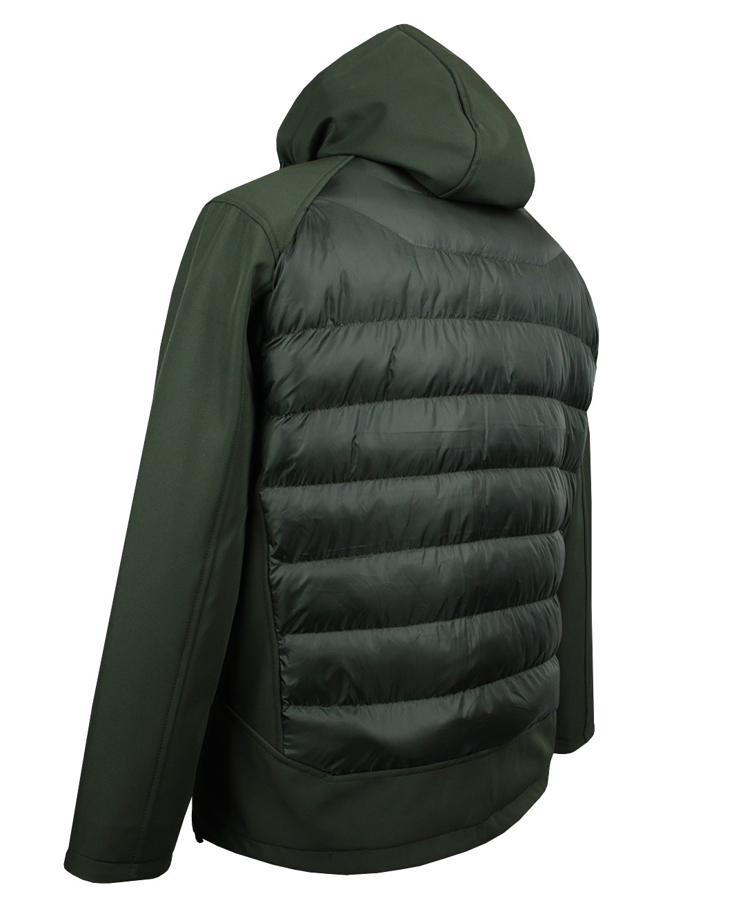 Büyük Beden İnce Dolgulu Softshell Mont Haki